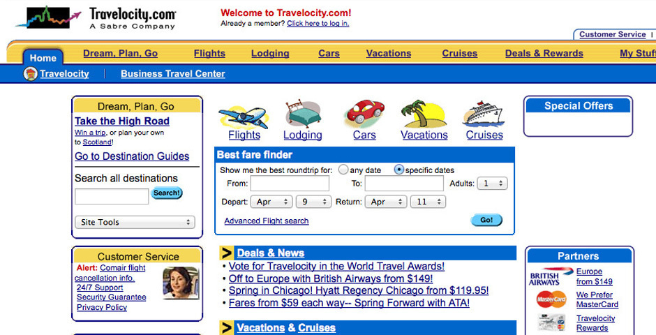 Travelocity.com (2001 Webby Award Winner)